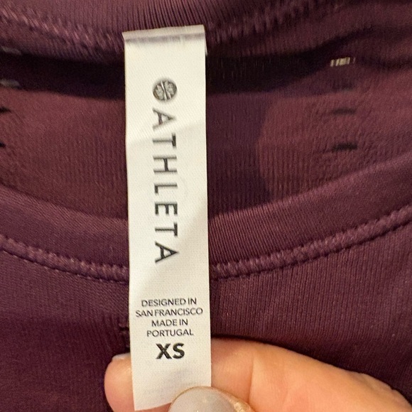 Athleta Foothill Long Sleeve Top in Maroon New - Picture 4 of 7